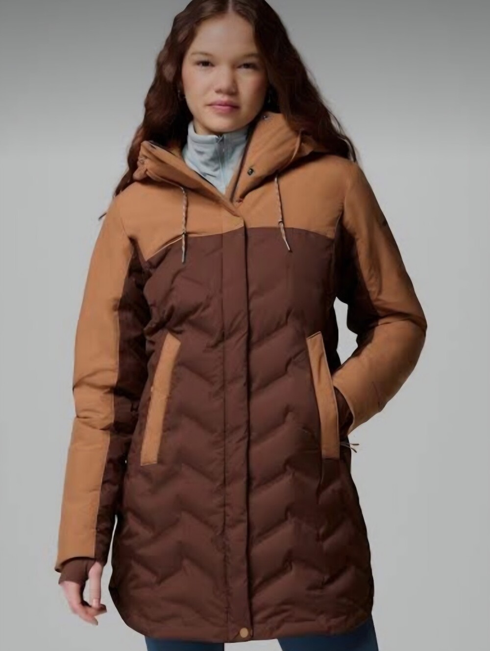 Columbia Two-Tone Insulated Hooded Jacket - Women XL